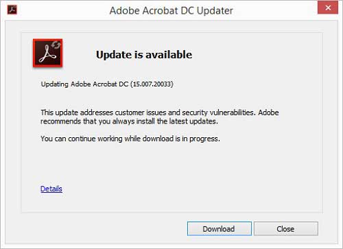 adobe reader update for mac